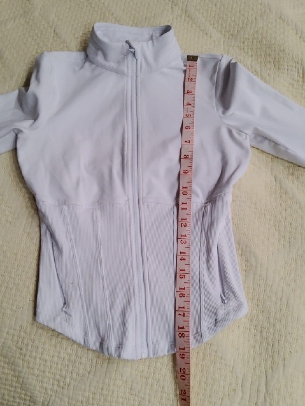 ALO Yoga White Zip-Up Fitted Jacket - Picture 8 of 8